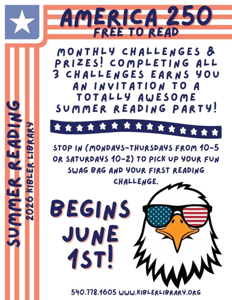 Summer reading program promotional flyer
