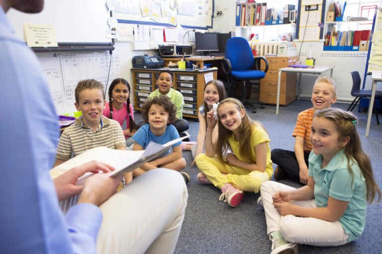 Children listening attentively to storytelling